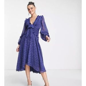Blue Midi Dress ASOS
